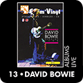 Cotes Vinyl, cotes argus David Bowie, David bowie live