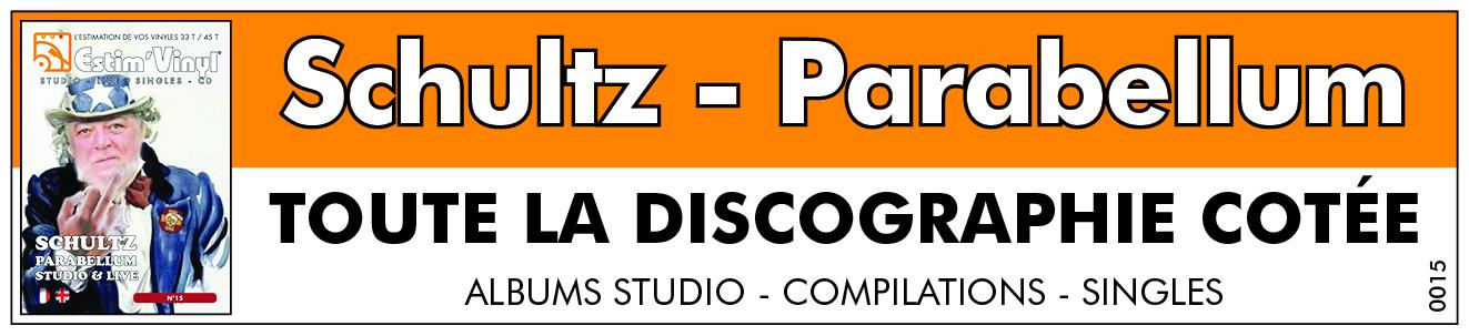 Retrouvez la discographie cotée de Parabellum, discographie cotée vinyles studio, album studio Live Parabellum, valeurs des vinyles 33 tours de Parabellum, cote vinyles 33 tours de Parabellum,  albums studio et live Parabellum, cote vinyles 33 tours de Parabellum, Ring n’ Roll, Chroniques et fantaisies, Parabellum, Schultz, Gratuit : 2 morceaux en moins !, Parabellum, Bordel Inside, Bunker, Panem, Circenses & Rock’n’Roll, Si Vis Pacem, A Voté A Voté, In Vivo Veritas, Post Mortem Live, Nunc Est Bibendum Live, www.estimvinyl.com.